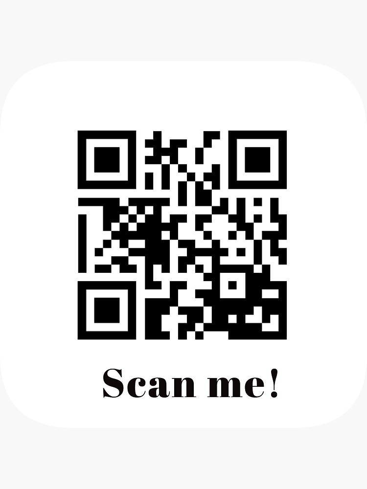  barcode animation scan me sticker for sale by trilala redbubble