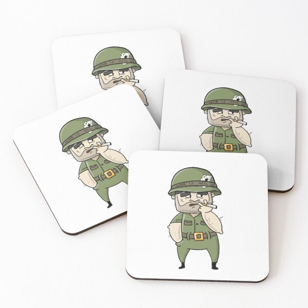 Item preview, war is hell soldier cartoon designed and sold by lonelyPrinter.