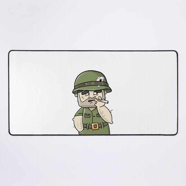 Item preview, war is hell soldier cartoon designed and sold by lonelyPrinter.