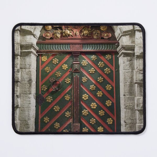 Item preview, The green door with golden flowers designed and sold by Jouko Lehto Photography.