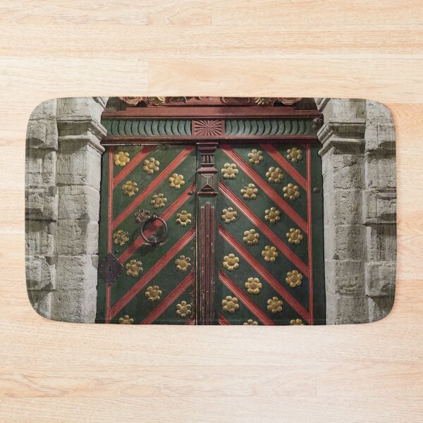 Item preview, The green door with golden flowers designed and sold by Jouko Lehto Photography.