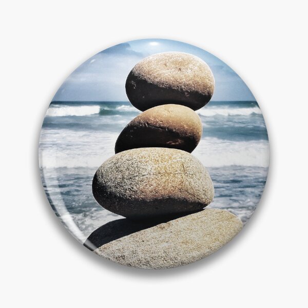 Item preview, Zen Pebble Tower - Cairn Balancing Beach Pebbles at the Beach 1 of 4 designed and sold by Beachy.
