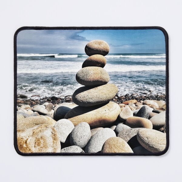 Item preview, Zen Pebble Tower - Cairn Balancing Beach Pebbles at the Beach 1 of 4 designed and sold by Beachy.