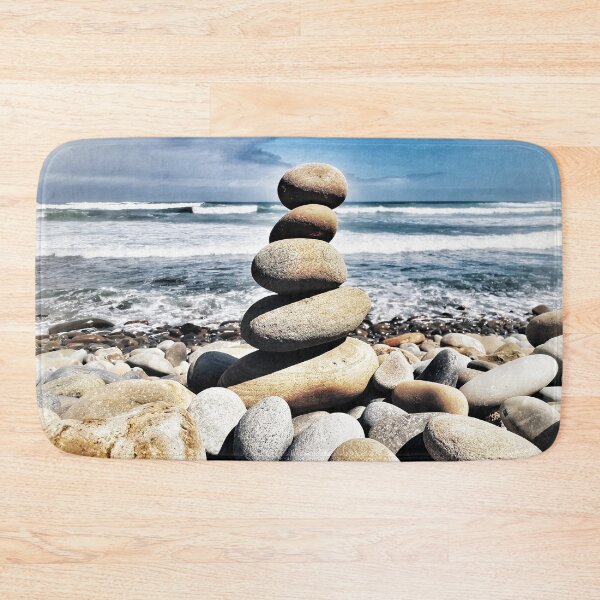 Item preview, Zen Pebble Tower - Cairn Balancing Beach Pebbles at the Beach 1 of 4 designed and sold by Beachy.
