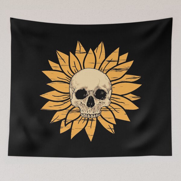 Item preview, Skull Sunflower designed and sold by NotUrAverageART.