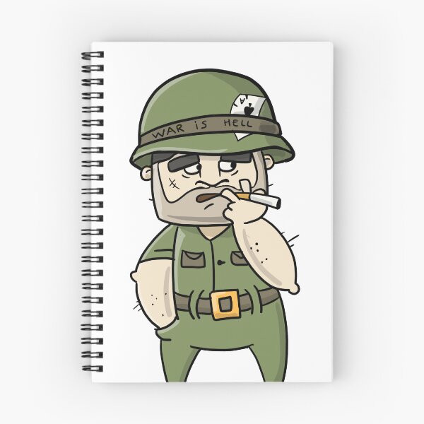 Item preview, war is hell soldier cartoon designed and sold by lonelyPrinter.