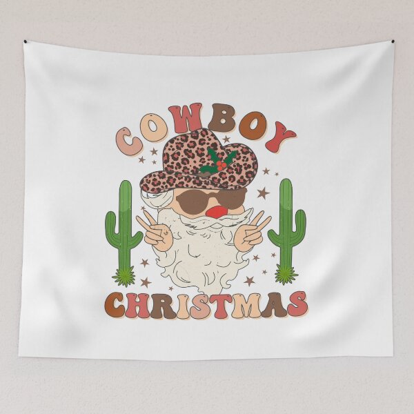 Item preview, cowboy christmas retro santa claus designed and sold by hieuvustore.
