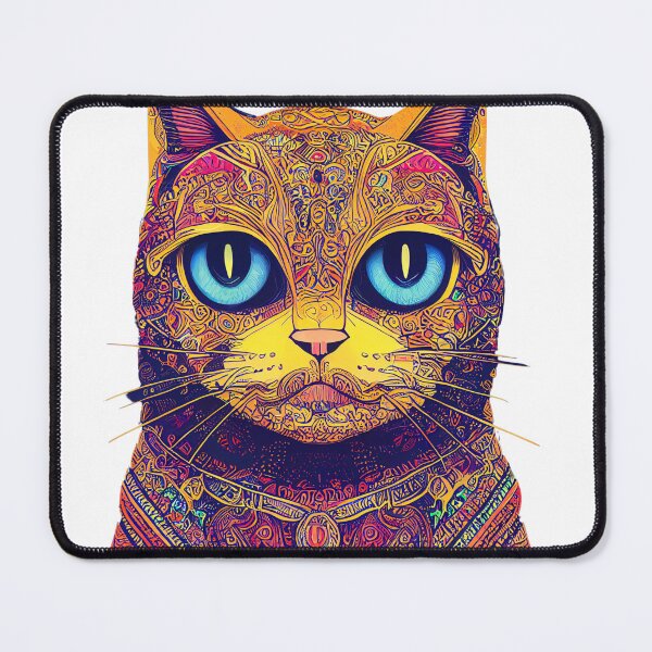 Item preview, cat colorful bohemian pattern designed and sold by keyd-studio.