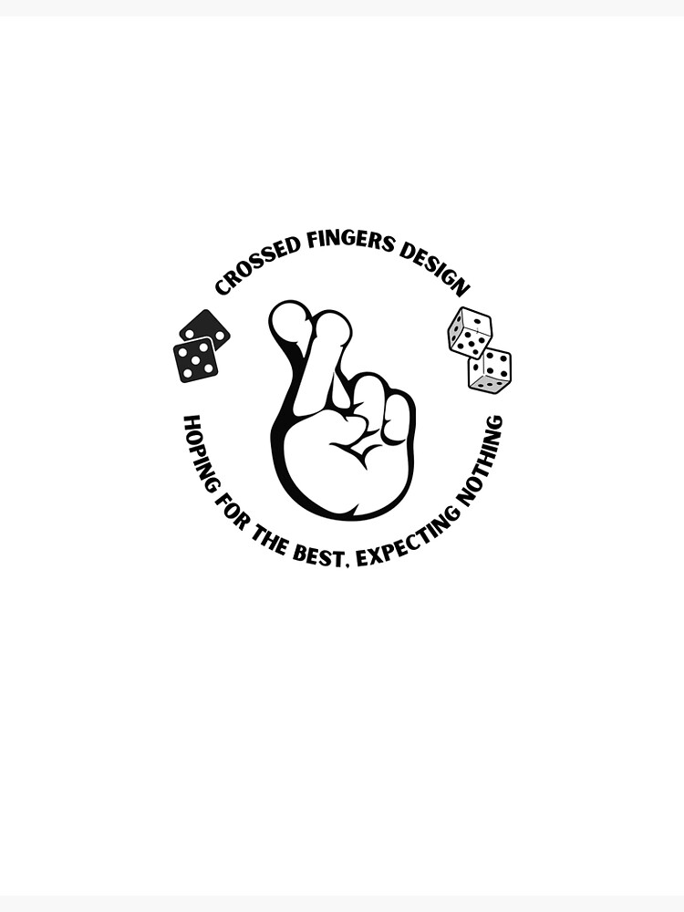 "Crossed Fingers Design Brand" Poster for Sale by MyImpressario Redbubble