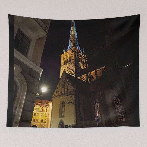 Item preview, The Church of Oleviste by night designed and sold by Jouko Lehto Photography.
