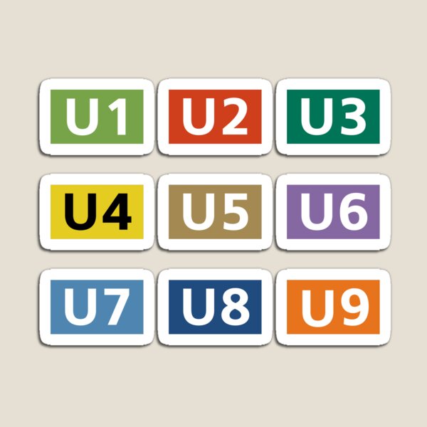 Item preview, U1 - U9 Berlin U-Bahn Multisticker Logo Design designed and sold by surrile.