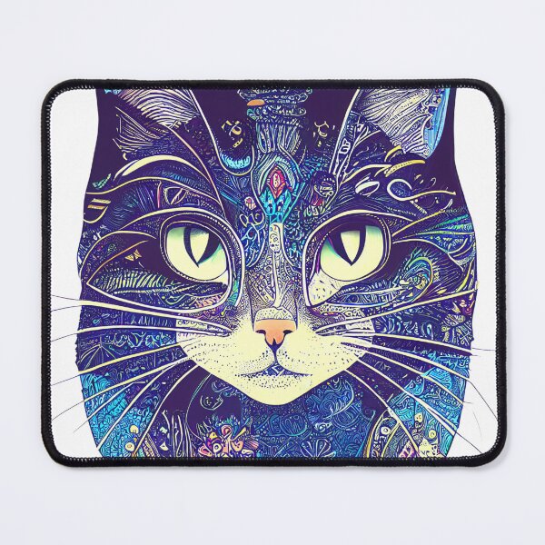 Item preview, blue cat fantasy pattern designed and sold by keyd-studio.