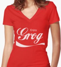 Grog Women's Fitted V-Neck T-Shirt