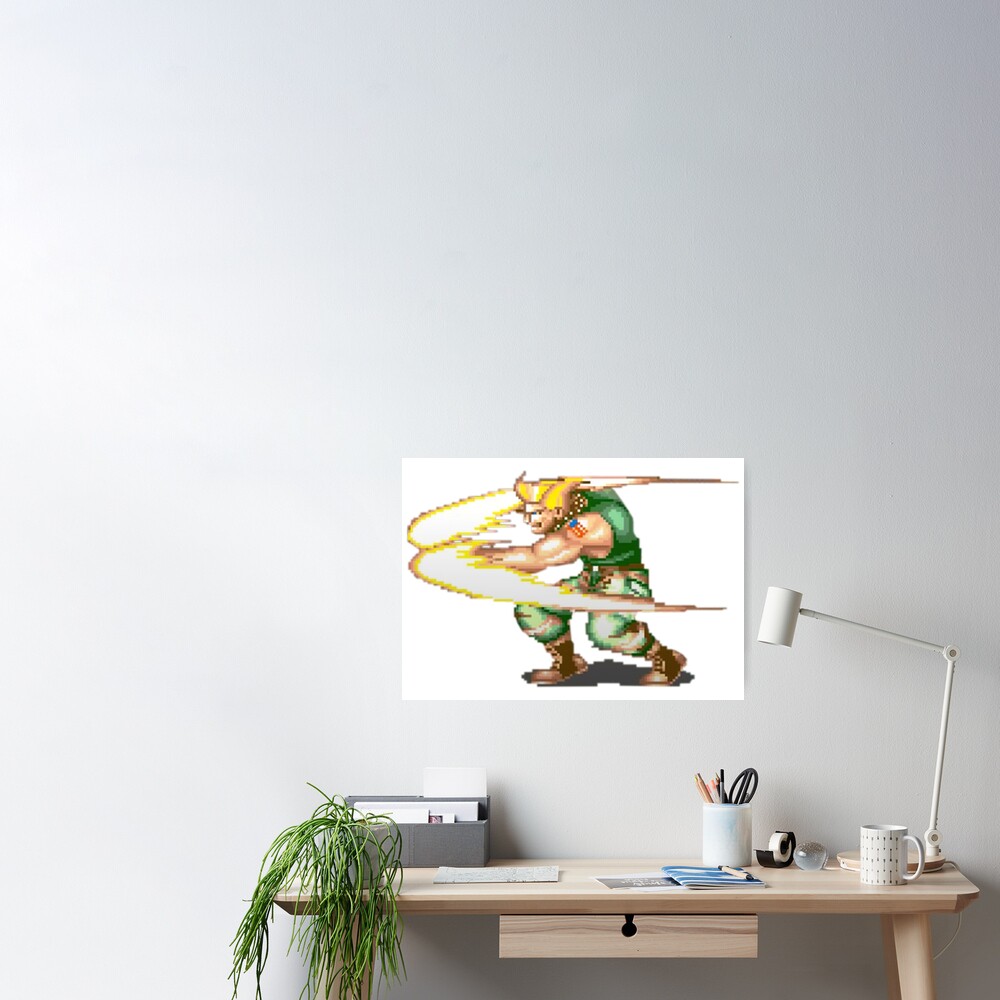 Street Fighter Ii Guile Defeated Poster