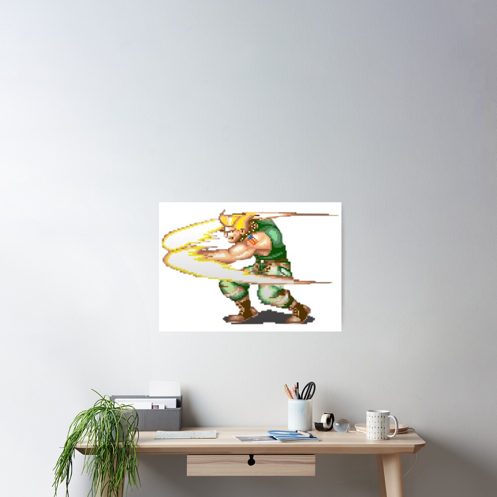 Street Fighter Ii Guile Defeated Poster