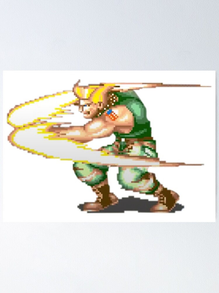 Sonic Boom Guile Street Fighter Sonic Boom Kick Move Sticker for Sale by  hip-hop-art