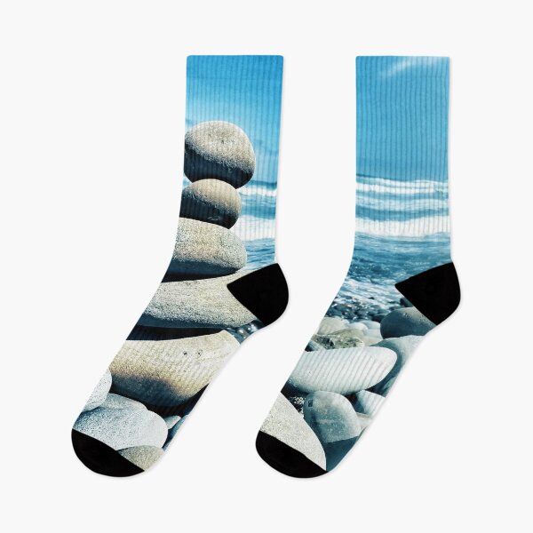 Item preview, Zen Pebble Tower - Cairn Balancing Beach Pebbles at the Beach 2 of 4 designed and sold by Beachy.