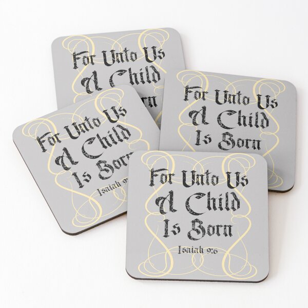 Item preview, For Unto Us A Child Is Born Isaiah 9:6 Christian Prophecy of the Messiah designed and sold by Angela Dow.