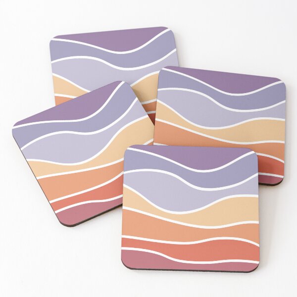 Item preview, Purple and orange retro style waves designed and sold by BattaAnastasia.