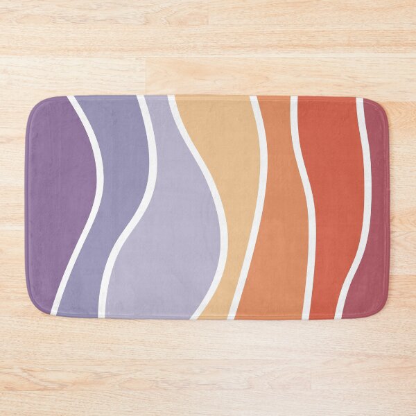 Item preview, Purple and orange retro style waves designed and sold by BattaAnastasia.