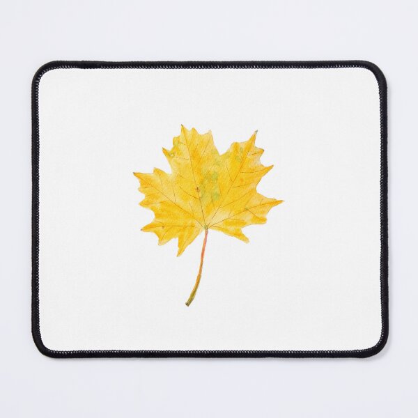 Item preview, hand painted one yellow maple leaf watercolor designed and sold by ColorandColor.