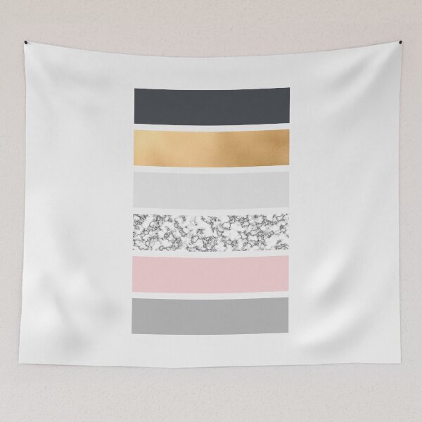 Item preview, Geo Lines - Slate Gold Marble and Pink designed and sold by Blue-Banana.