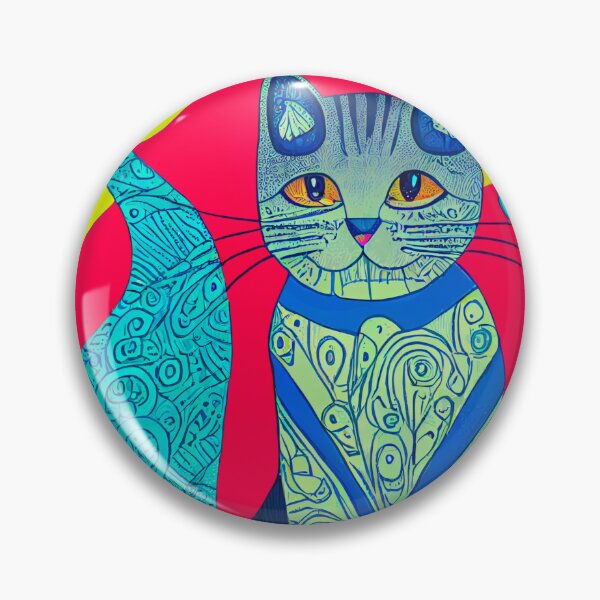 Item preview, colorful cat fantasy pattern designed and sold by keyd-studio.