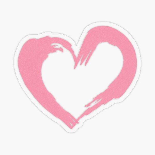 Pink Heart  Sticker for Sale by TlynWorks