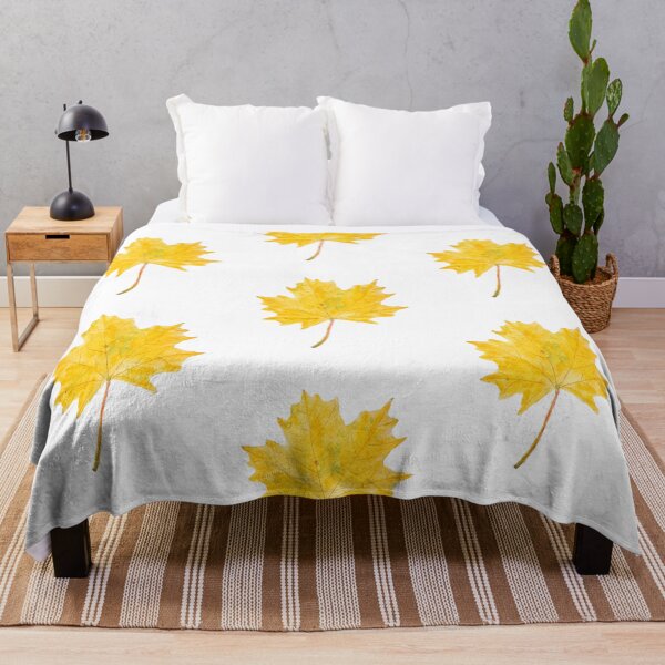 Item preview, hand painted one yellow maple leaf watercolor  designed and sold by ColorandColor.