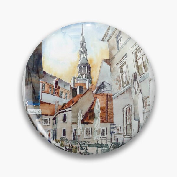 Item preview, Jāņa sēta - Riga - original watercolor designed and sold by architectclub.