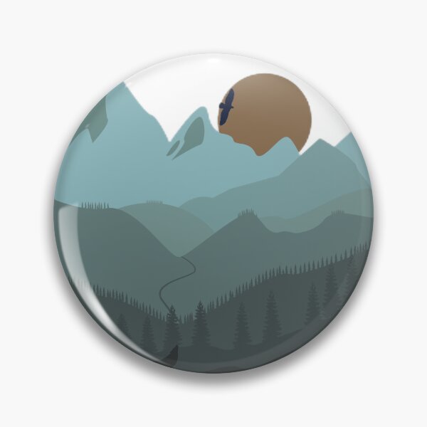 Item preview, mountain with fox designed and sold by Nafeesdesign.