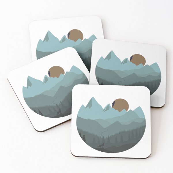 Item preview, mountain with fox designed and sold by Nafeesdesign.