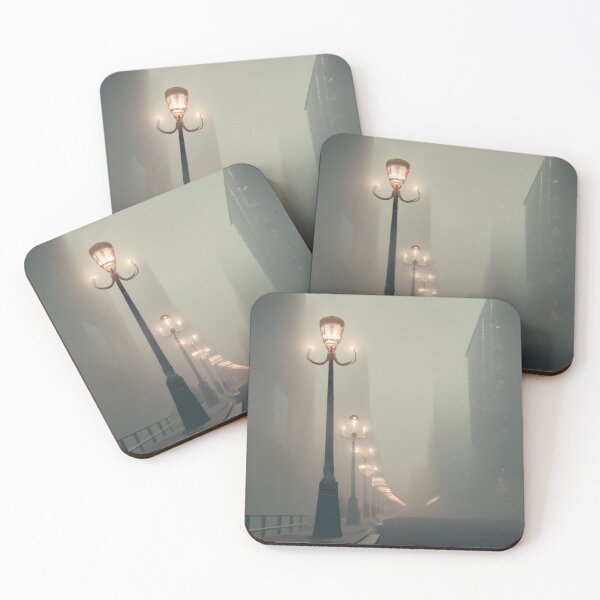 Item preview, Gas lamps on a foggy street designed and sold by Jasson.