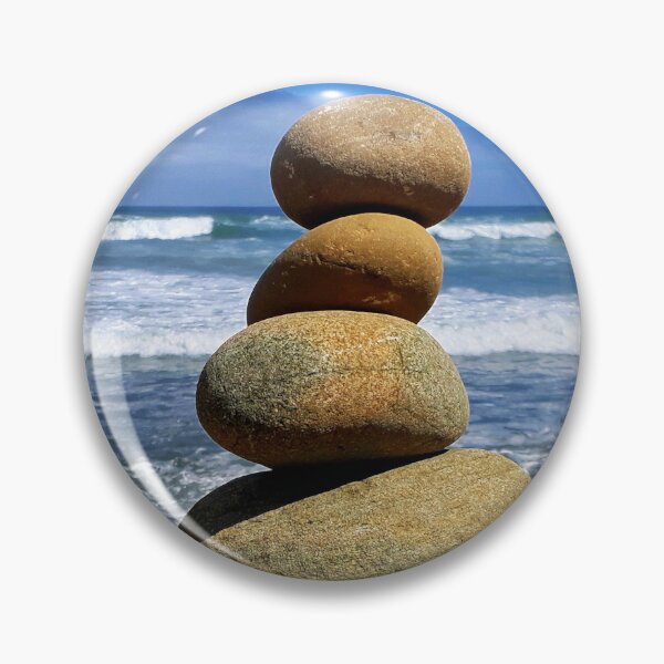 Item preview, Zen Pebble Tower - Cairn Balancing Beach Pebbles at the Beach 3 of 4 designed and sold by Beachy.