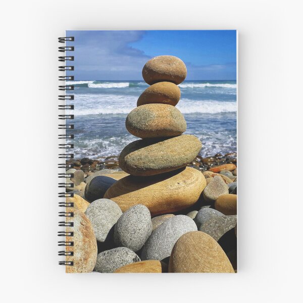 Item preview, Zen Pebble Tower - Cairn Balancing Beach Pebbles at the Beach 3 of 4 designed and sold by Beachy.