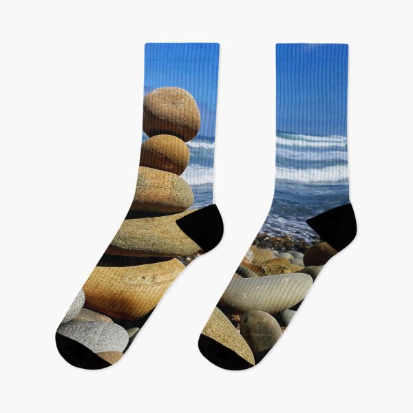 Item preview, Zen Pebble Tower - Cairn Balancing Beach Pebbles at the Beach 3 of 4 designed and sold by Beachy.