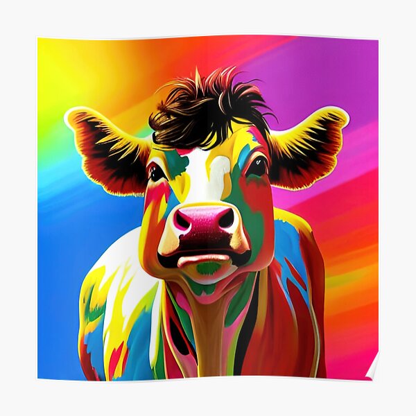 Cow 1 Poster For Sale By Tonkenken Redbubble   Poster,504x498,f8f8f8 Pad,600x600,f8f8f8.u4 