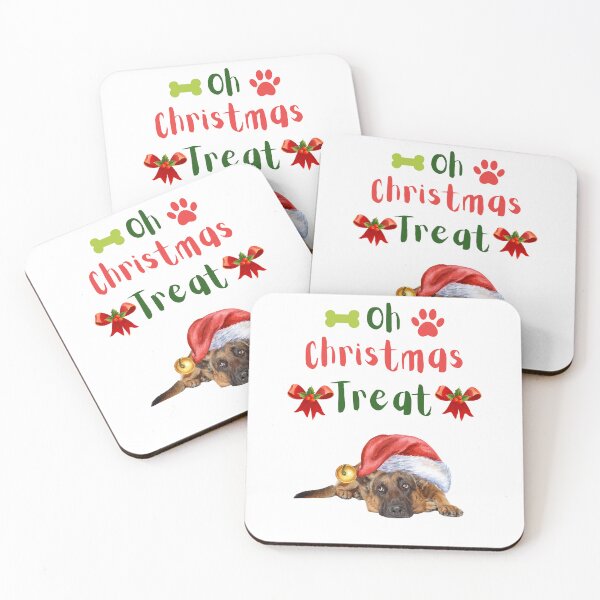 Item preview, Oh Christmas Treat. Christmas German shepherd. Xmas German Shepherd. designed and sold by Doggymadness.