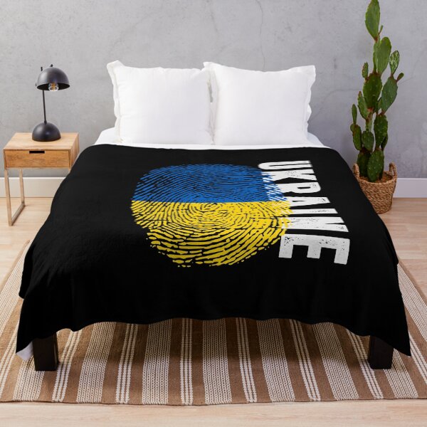 Item preview, Stand with Ukraine Flag Fingerprint - Ukrainian DNA Ukrainian designed and sold by PartyShirts1.