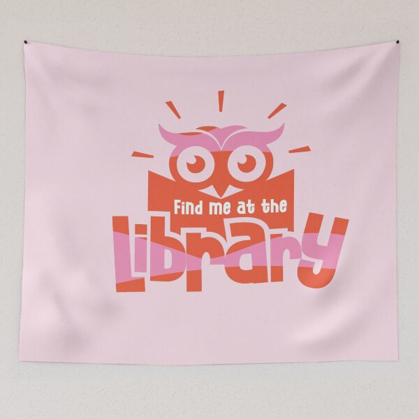 Item preview, Find Me At The Library, National library week, Groovy designed and sold by Rajan Supal.