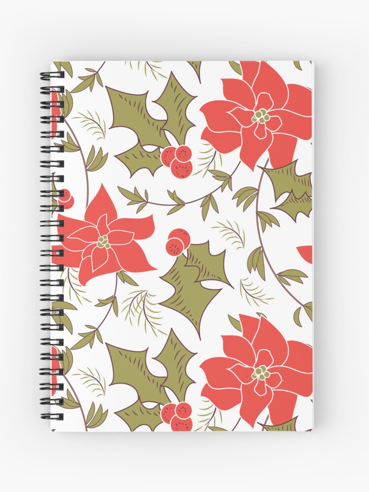 Cuaderno de espiral «Flor de nochebuena, navidad» de fuzzyfox | Redbubble
