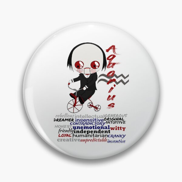 Item preview, Aquarius Zodiac Horror Monster- funny, cute, january, february, sign, horoscope, creepy, thriller, movie, film, traits, torture, tricycle, puppet, scary, killers, fiction, kawaii, chibi designed and sold by Bruh-llc.