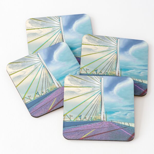 Item preview, Sunshine Sykway Bridge pop art - St. Petersburg FL, Tampa FL - digitized photography designed and sold by thecheekypixel.
