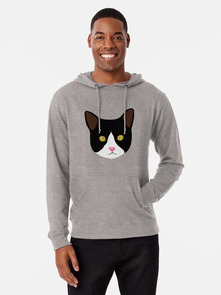 black and white cat sweatshirt