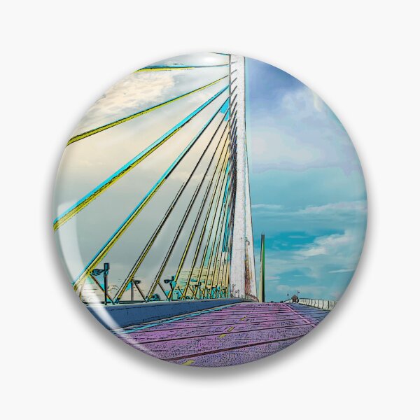 Item preview, Sunshine Sykway Bridge pop art - St. Petersburg FL, Tampa FL - digitized photography designed and sold by thecheekypixel.