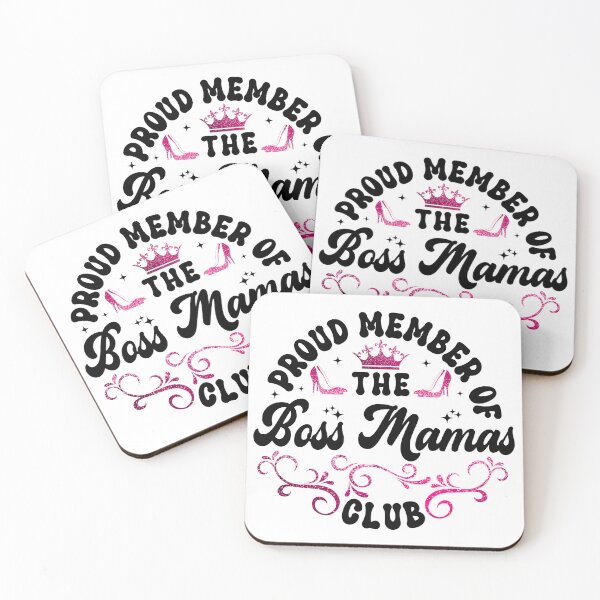 Item preview, Proud Member of The Boss Mamas Club - Pink Glitter designed and sold by PearlMoonGrapes.
