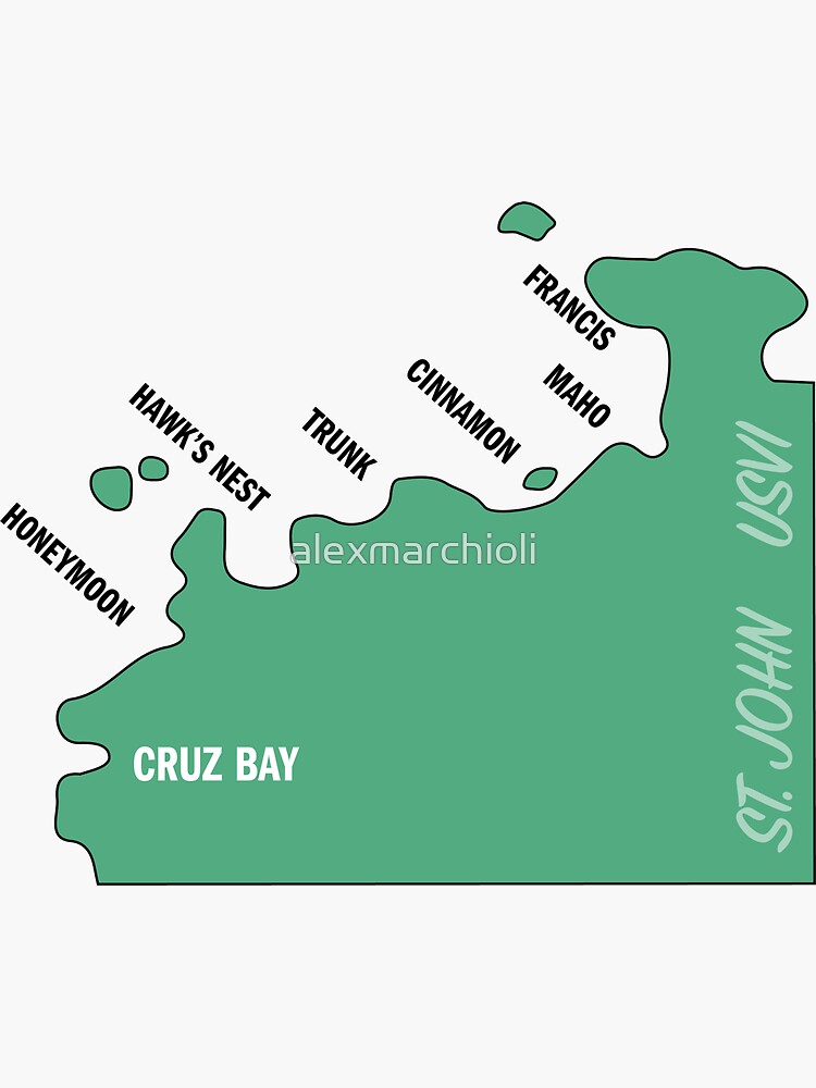 "St John USVI beaches" Sticker for Sale by alexmarchioli Redbubble