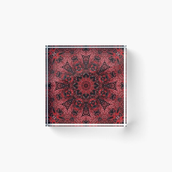 Item preview, Hipster Ethnic Moroccan floral bohemian mandala burgundy red designed and sold by LEILA ART SPACE.