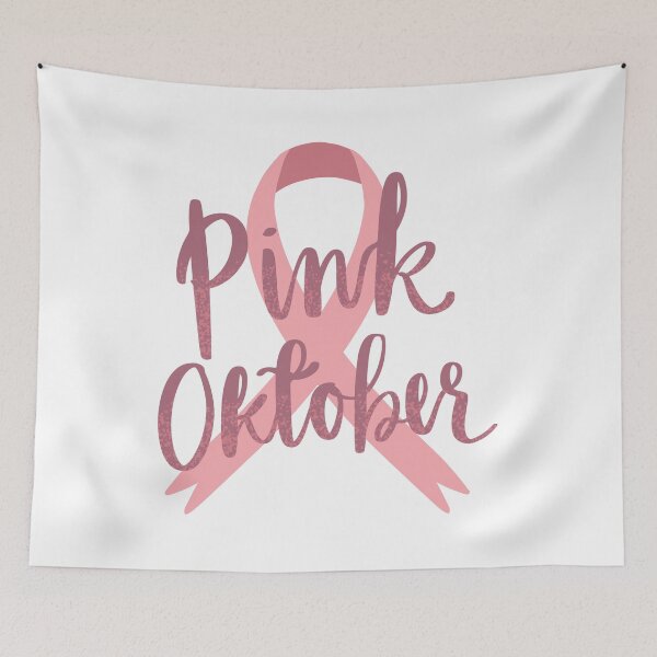 Item preview, raising hand in october we wear pink breast cancer awareness designed and sold by ABDFRTRENDS ⭐⭐⭐⭐⭐.