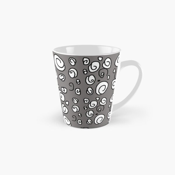 Swirl gray black and white pattern Tall Mug